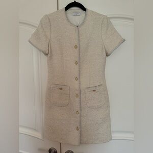 Sandro beige tweed dress